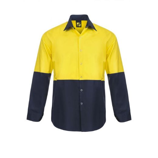 Picture of WorkCraft Lightweight Hi Vis Vented Cotton Drill Food Industry Shirt.
PRESS STUDS AND NO POCKETS